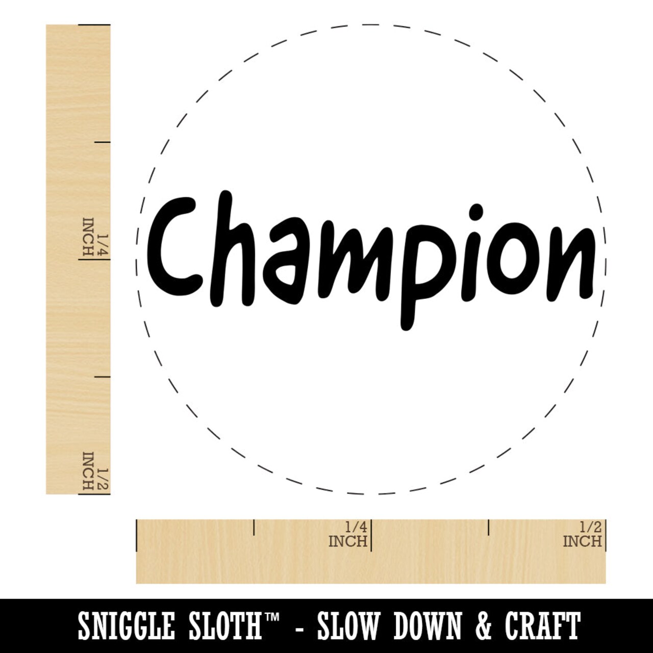 Champion Fun Text Teacher Self-Inking Rubber Stamp for Stamping Crafting Planners